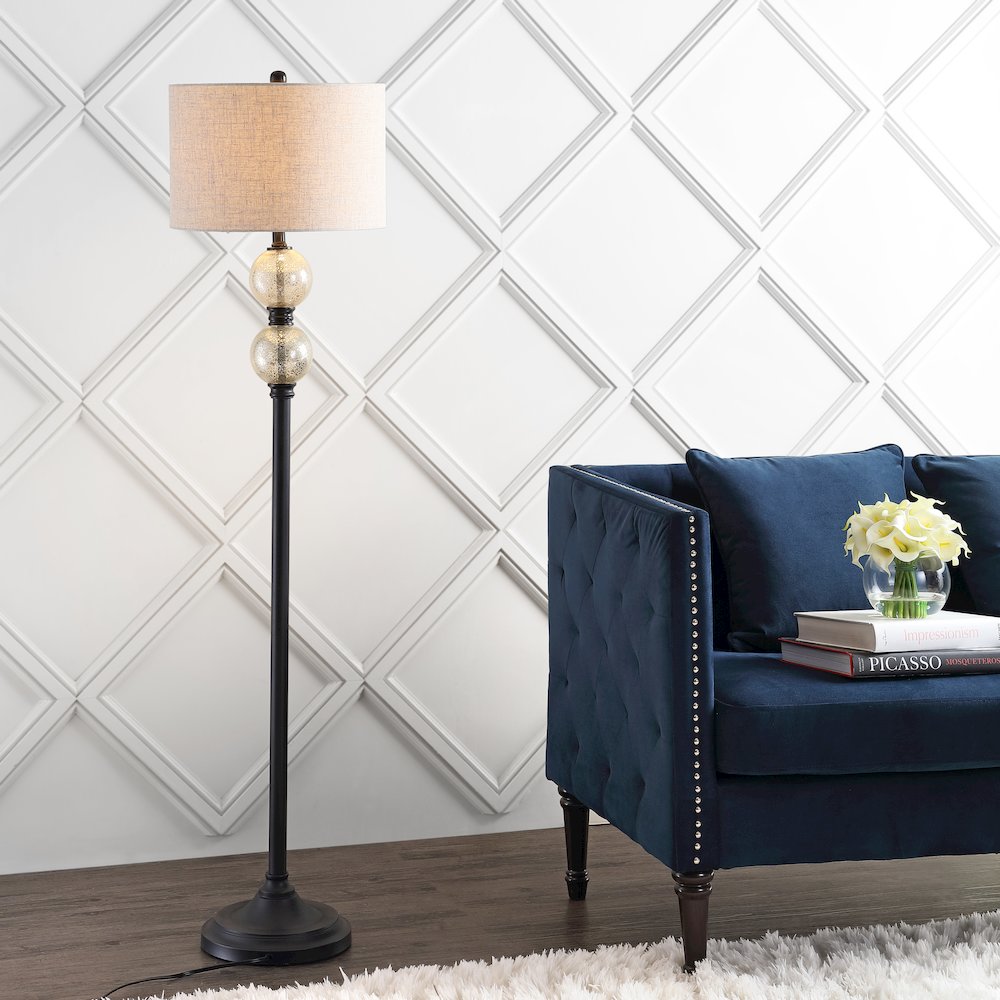 January Glassmetal Led Floor Lamp. Picture 5