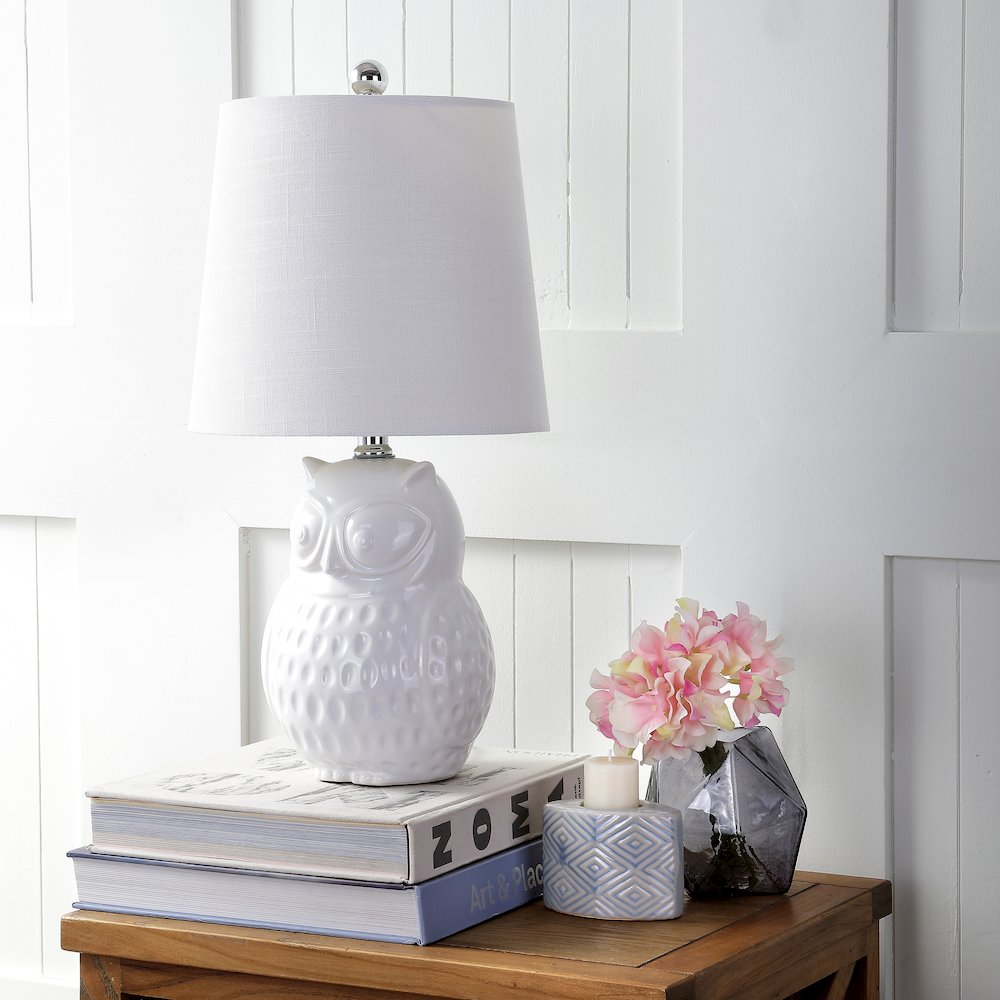 Hoot Ceramic Mini Led Table Lamp. Picture 6