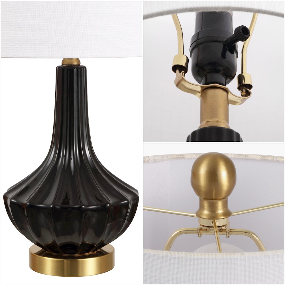 Parker Ceramic/Metal Gourd LED Table Lamp. Picture 4