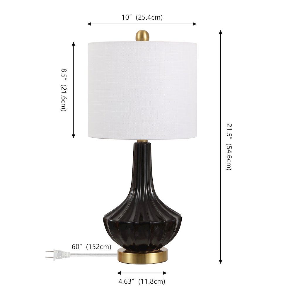 Parker Ceramic/Metal Gourd LED Table Lamp. Picture 5