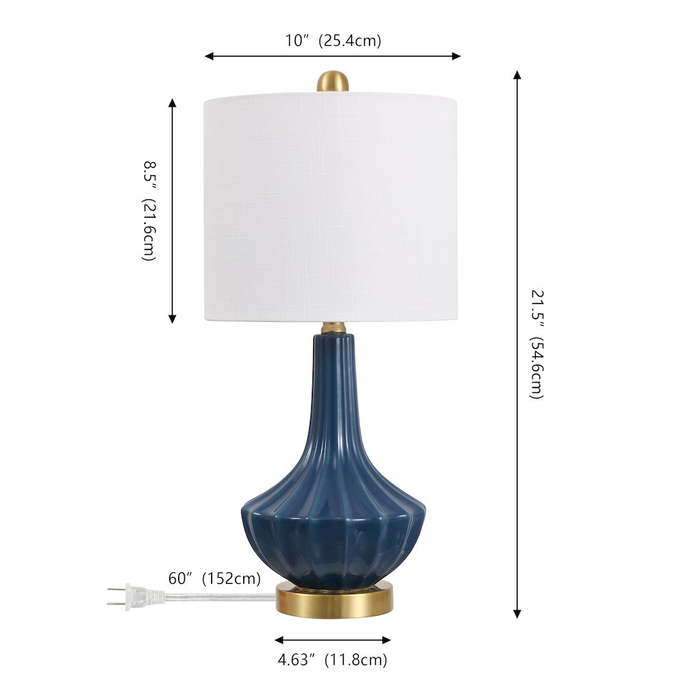 Parker Ceramic/Metal Gourd LED Table Lamp. Picture 5