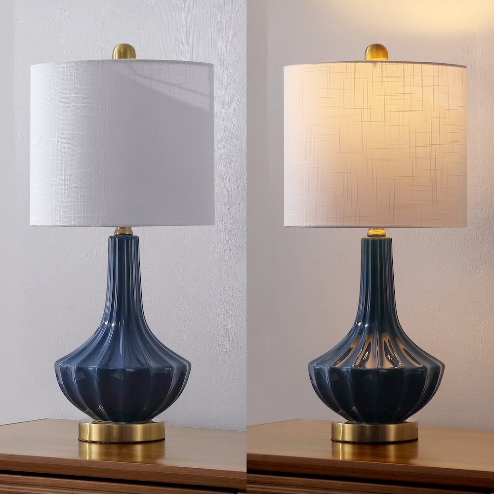 Parker Ceramic/Metal Gourd LED Table Lamp. Picture 7