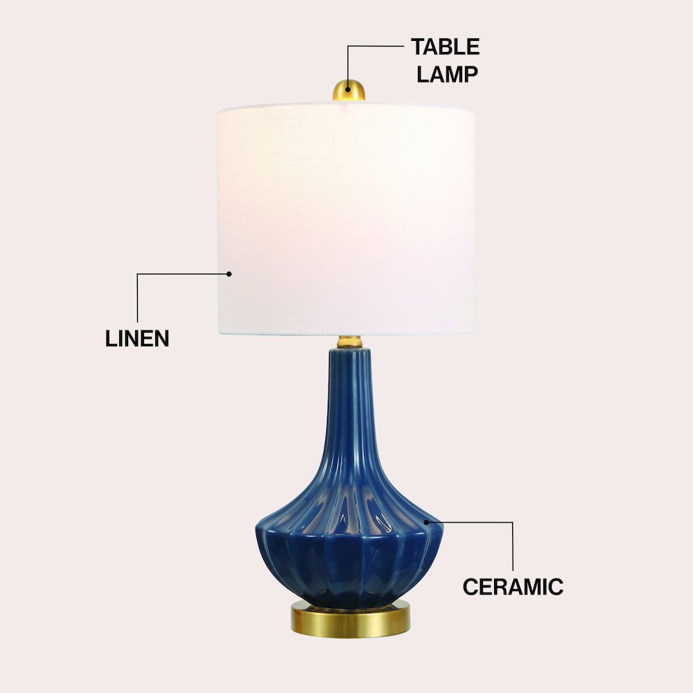 Parker Ceramic/Metal Gourd LED Table Lamp. Picture 3