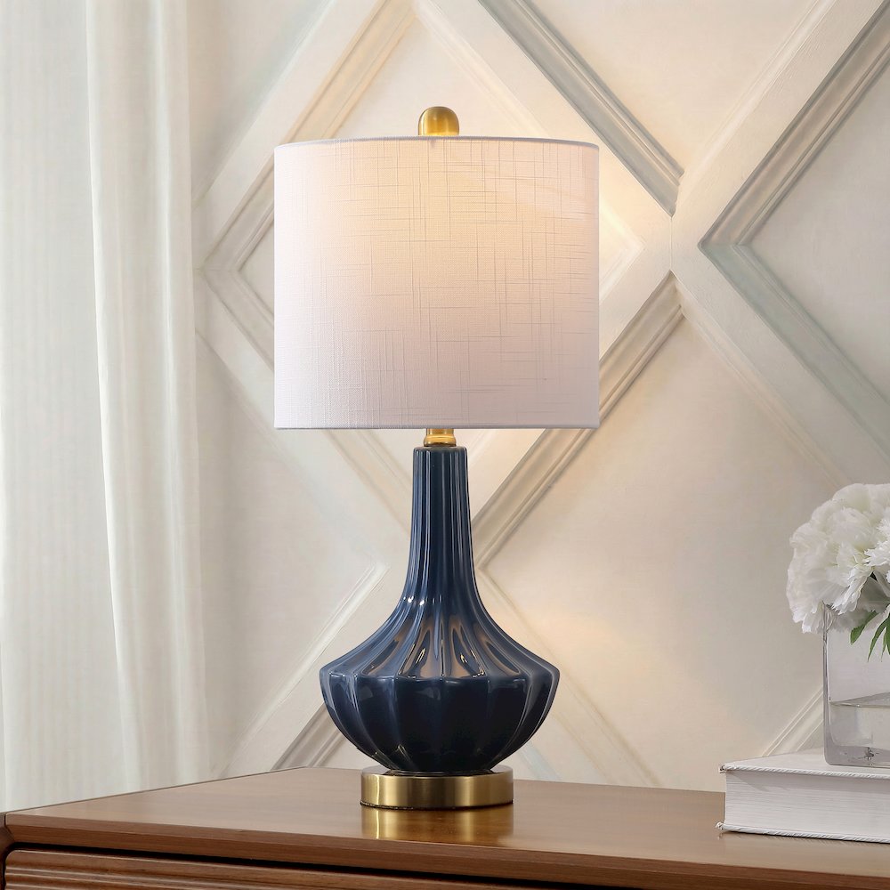 Parker Ceramic/Metal Gourd LED Table Lamp. Picture 2