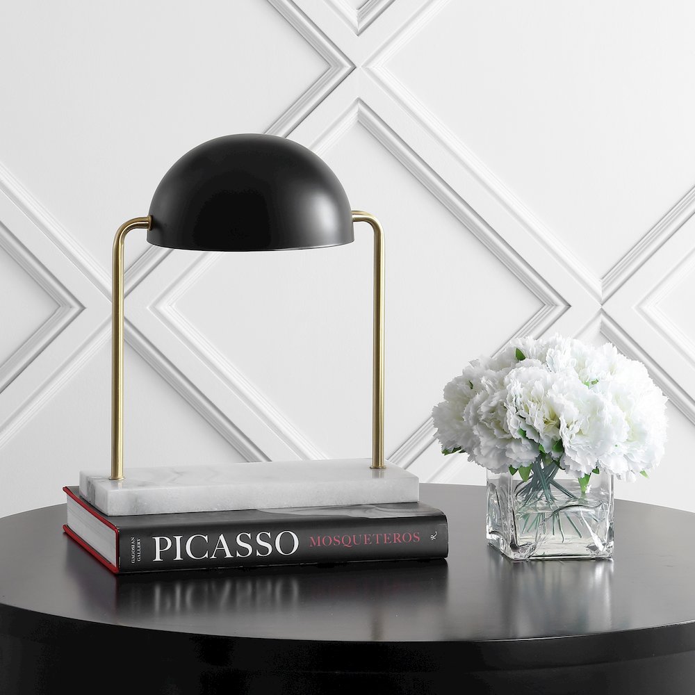 Porter Art Deco Dome Lamp With Marble Base. Picture 6
