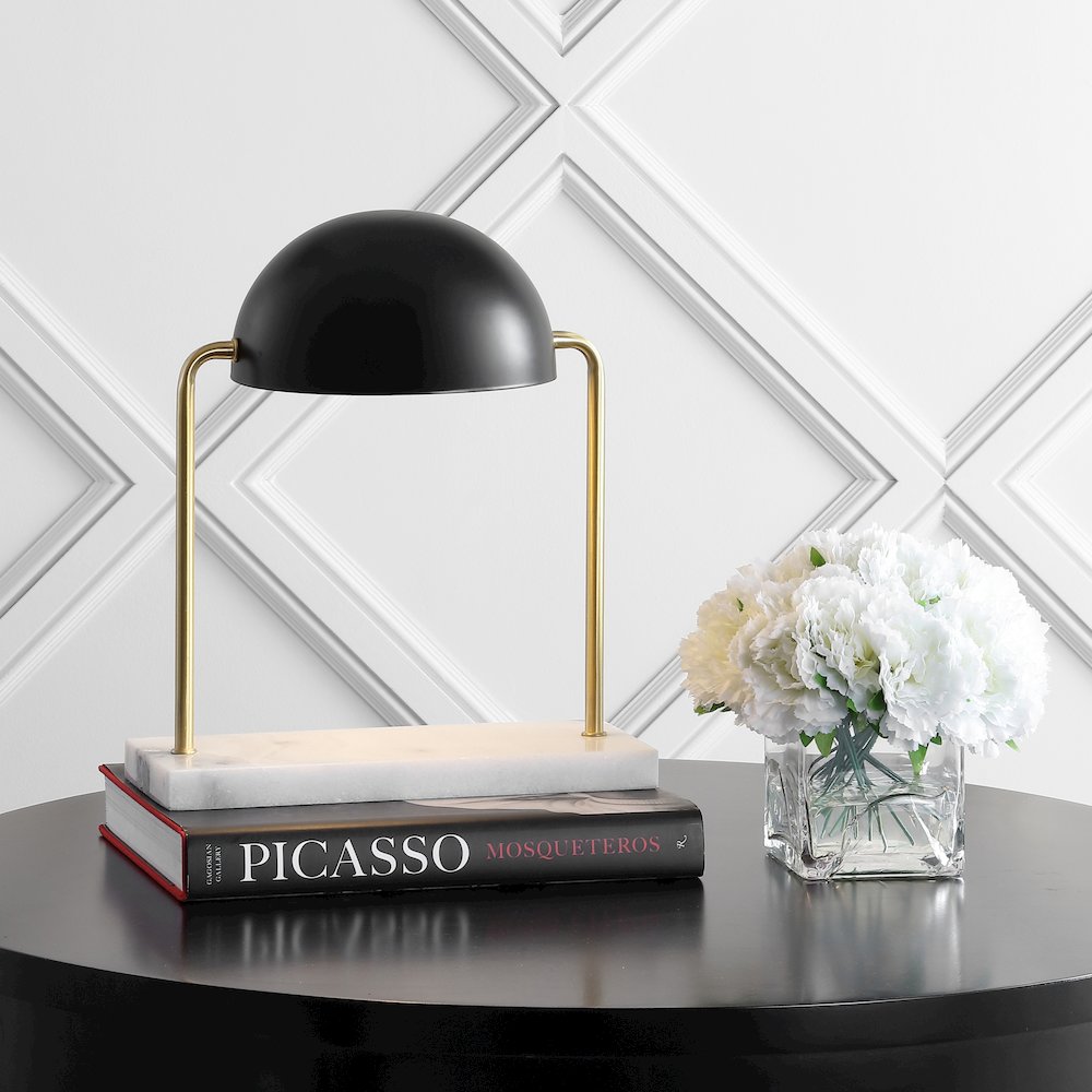 Porter Art Deco Dome Lamp With Marble Base. Picture 5