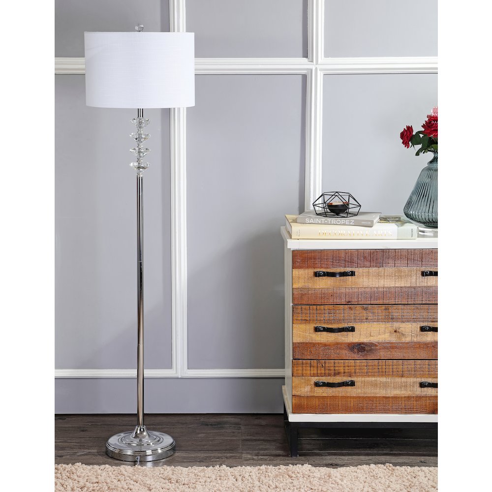Mia Crystal/Metal Led Floor Lamp. Picture 8