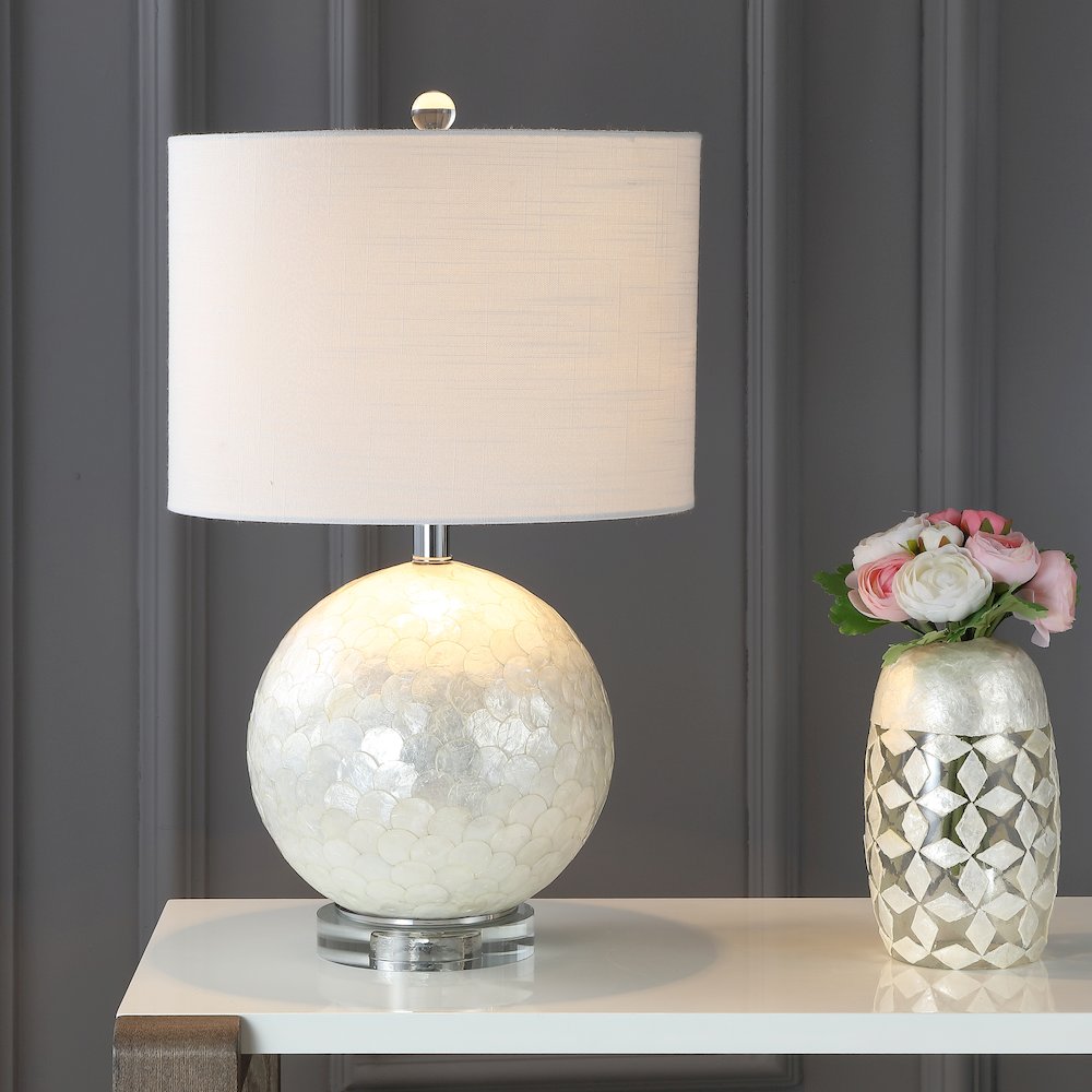 Zuri Capiz Seashell Sphere Led Table Lamp. Picture 5