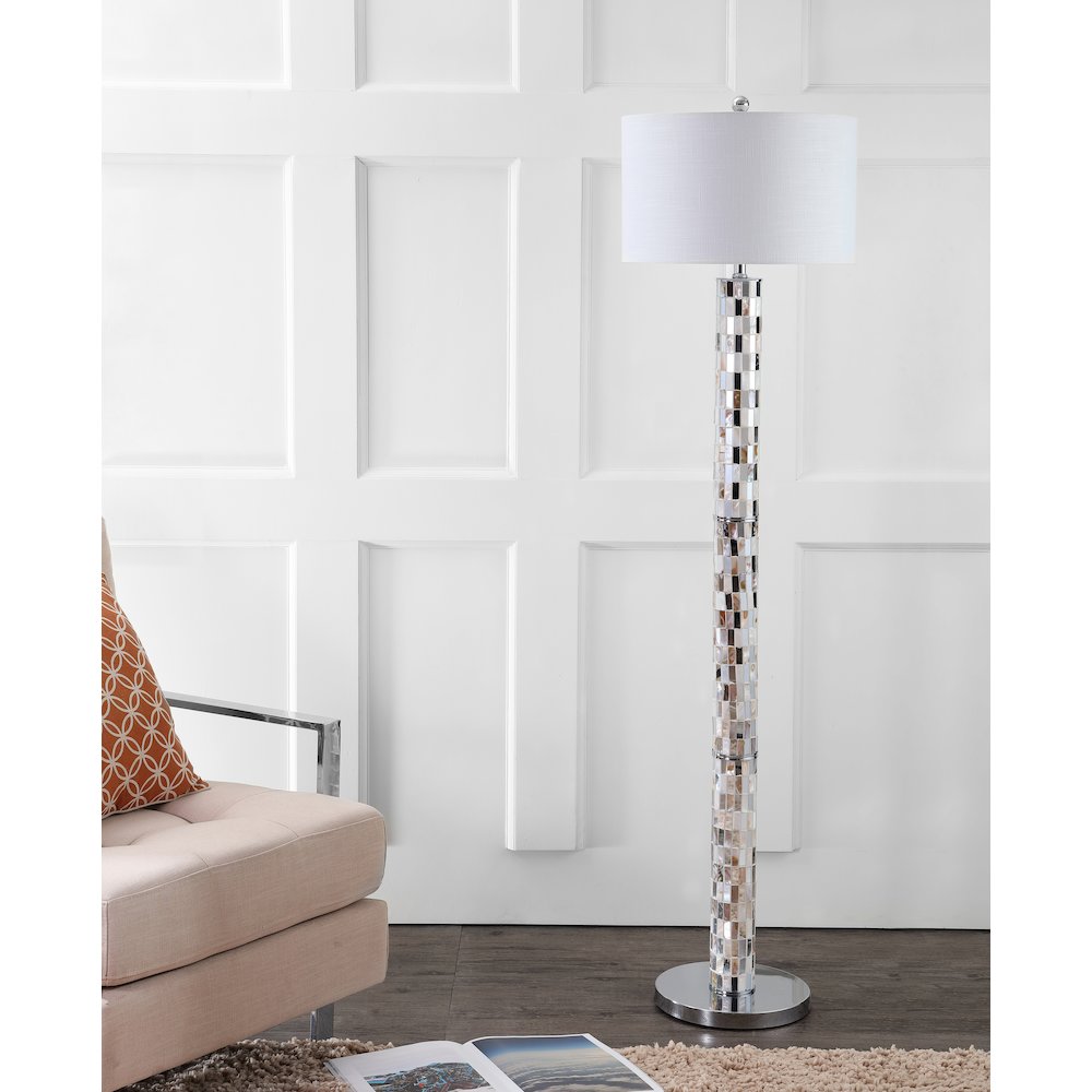 Liam Seashell Mosaic Led Floor Lamp. Picture 7