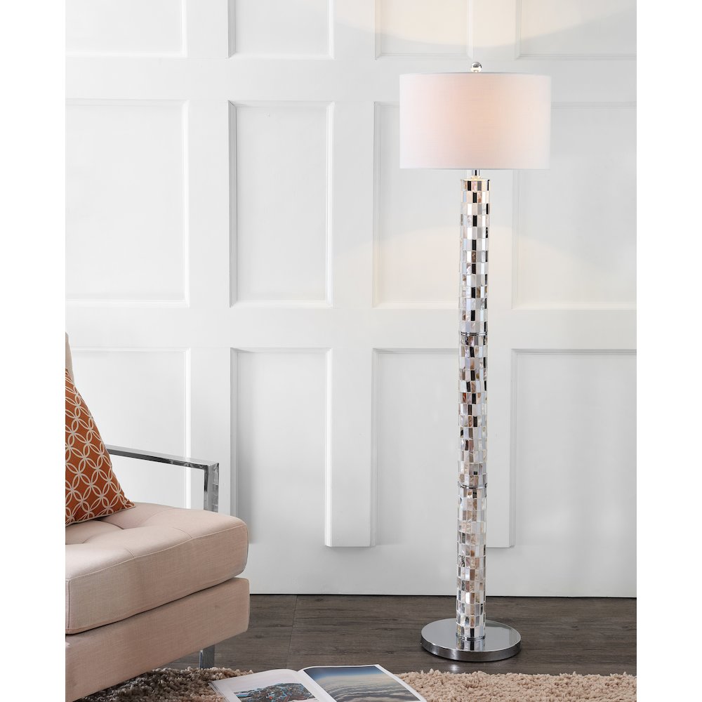 Liam Seashell Mosaic Led Floor Lamp. Picture 6