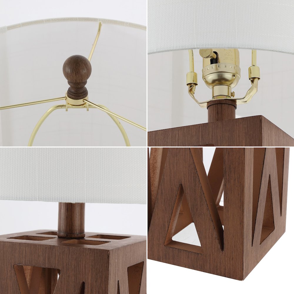 Stewart Farmhouse Wood Led Table Lamp. Picture 4