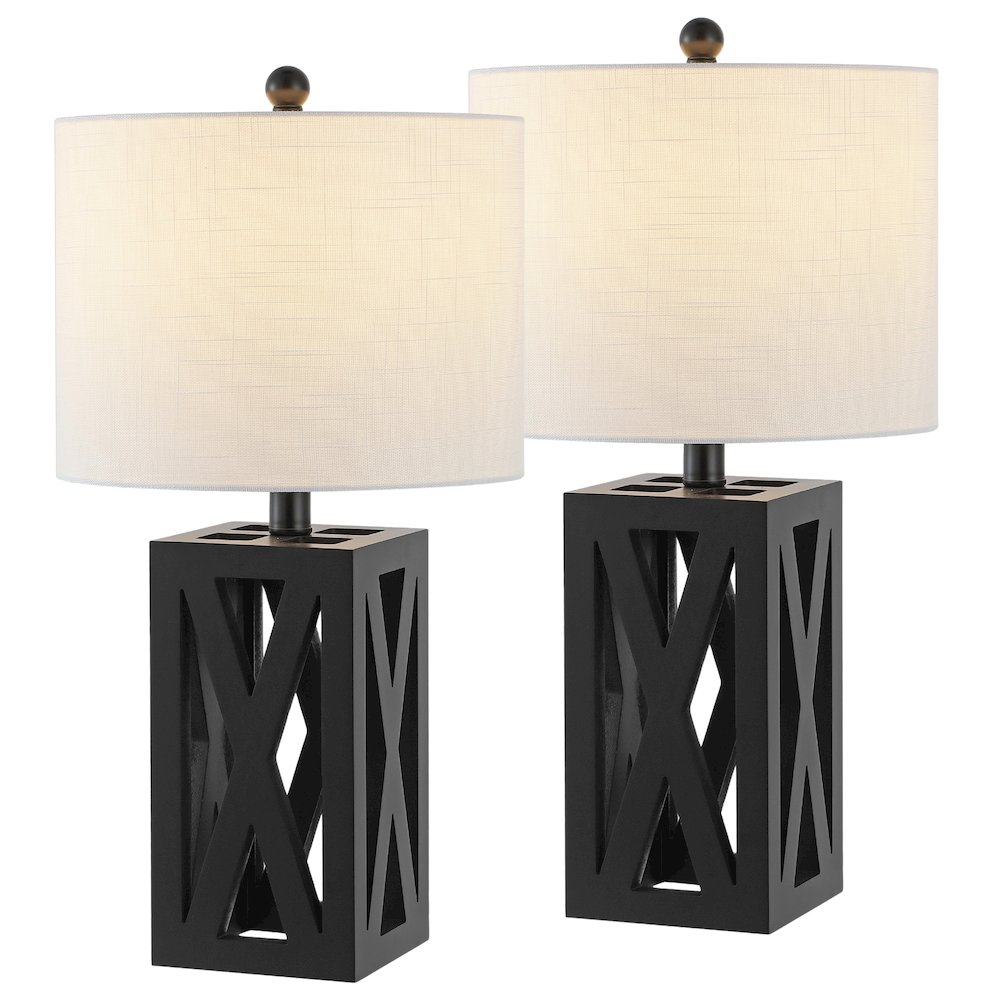 Stewart Farmhouse Wood Led Table Lamp. Picture 1