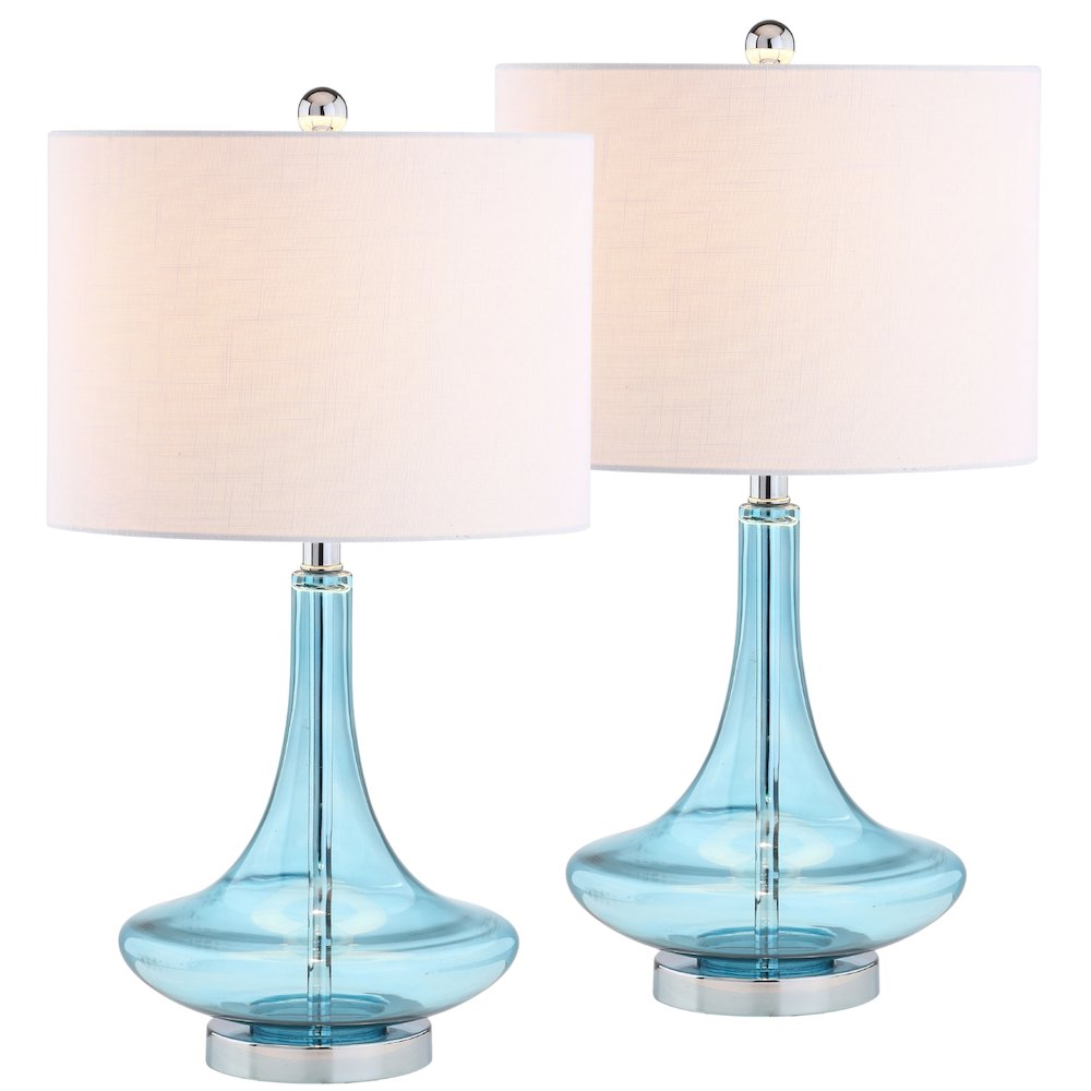 Cecile Glass Teardrop Led Table Lamp (Set Of 2). Picture 1