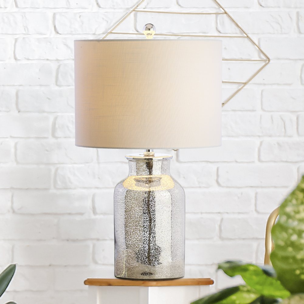 Emilia Trellis Pattern Glass Led Table Lamp. Picture 7