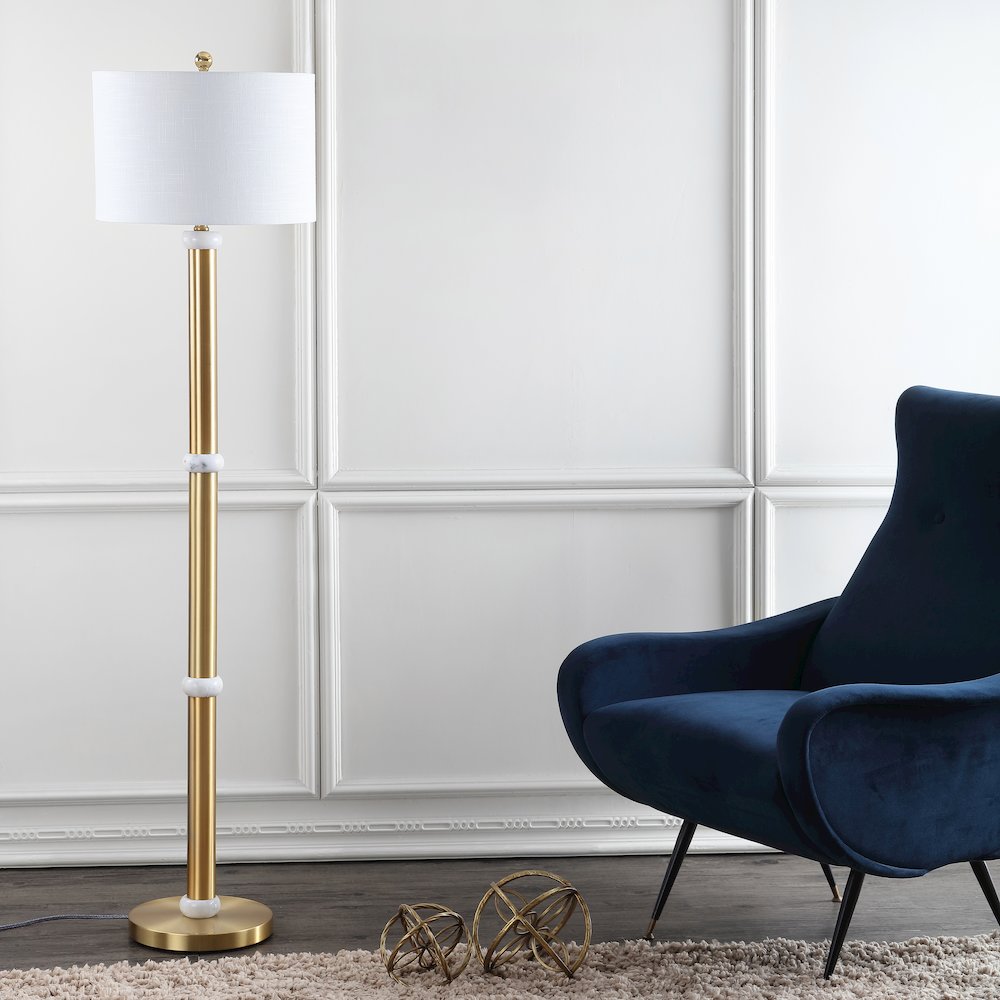Gregory Metal/Marble Led Floor Lamp. Picture 7