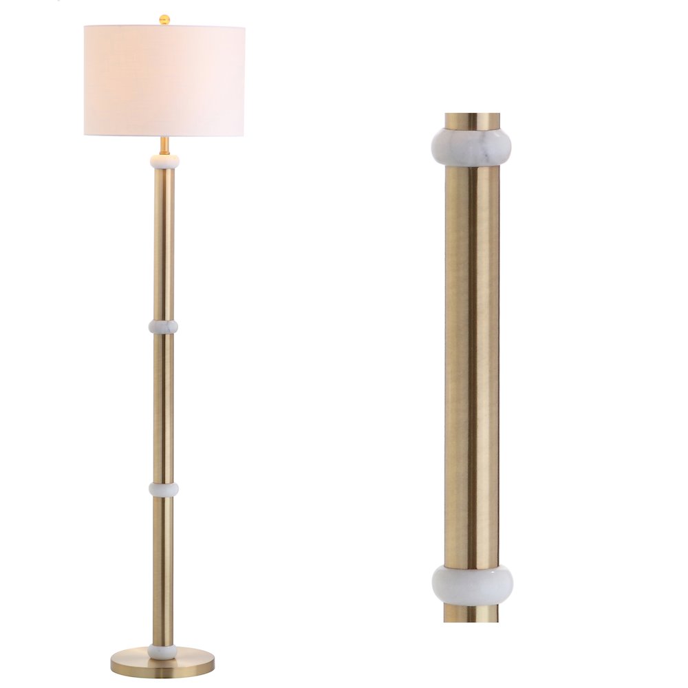 Gregory Metal/Marble Led Floor Lamp. Picture 1