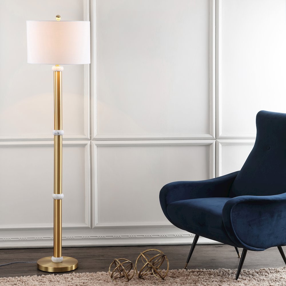 Gregory Metal/Marble Led Floor Lamp. Picture 6