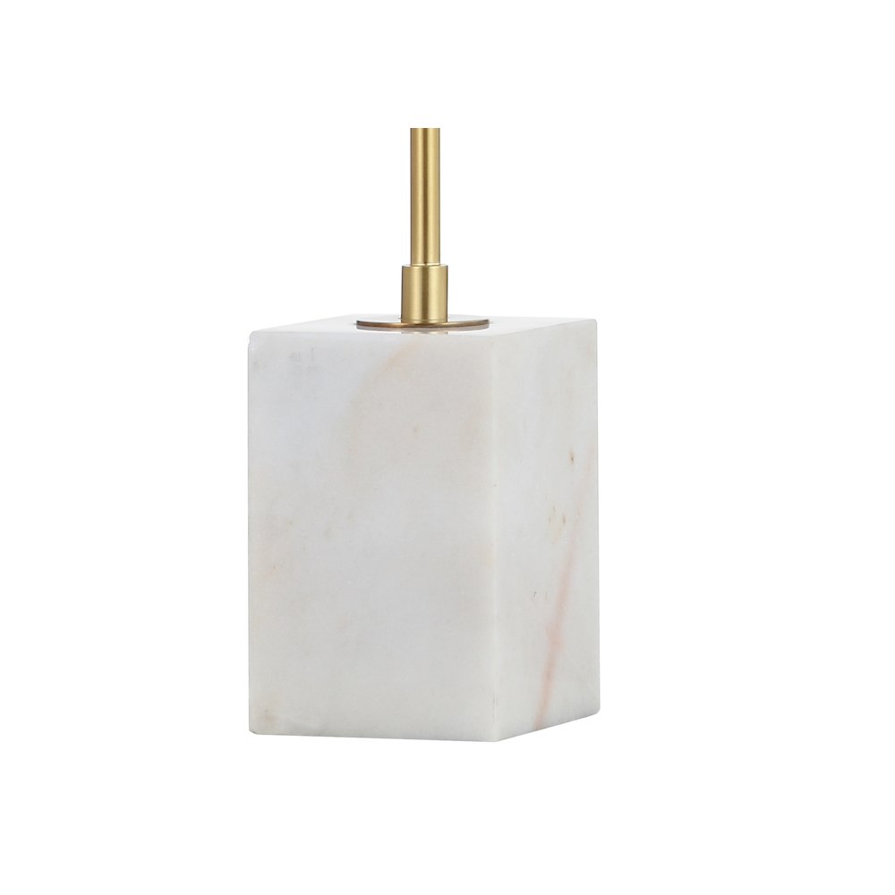 Ana Gold Arched Metal With Marble Base Led Table Lamp. Picture 4