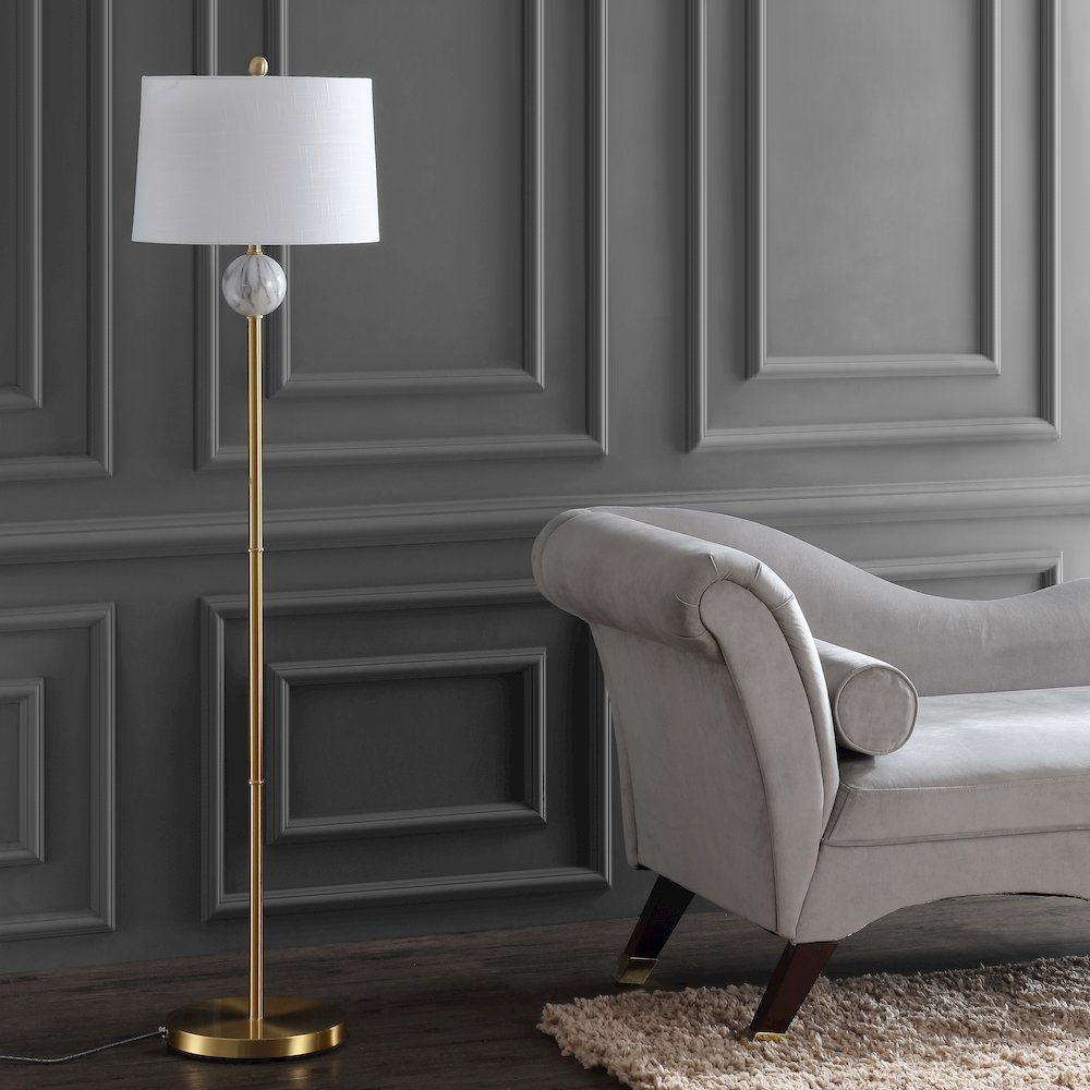 Vaughn Modern Metal/Resin Led Floor Lamp. Picture 6