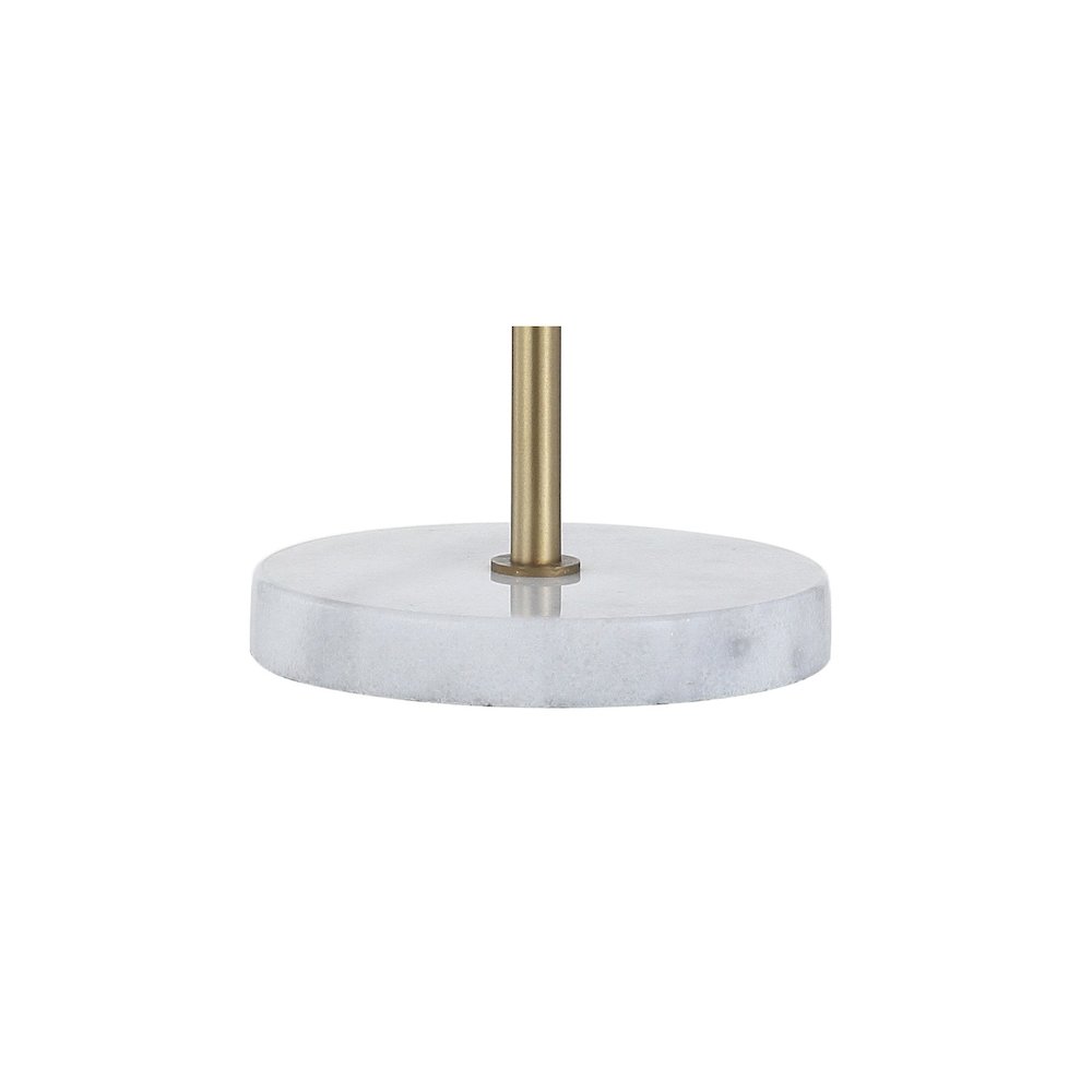 Axel Minimalist Glam Gold Pipe Metal/Marble Led Table Lamp. Picture 4