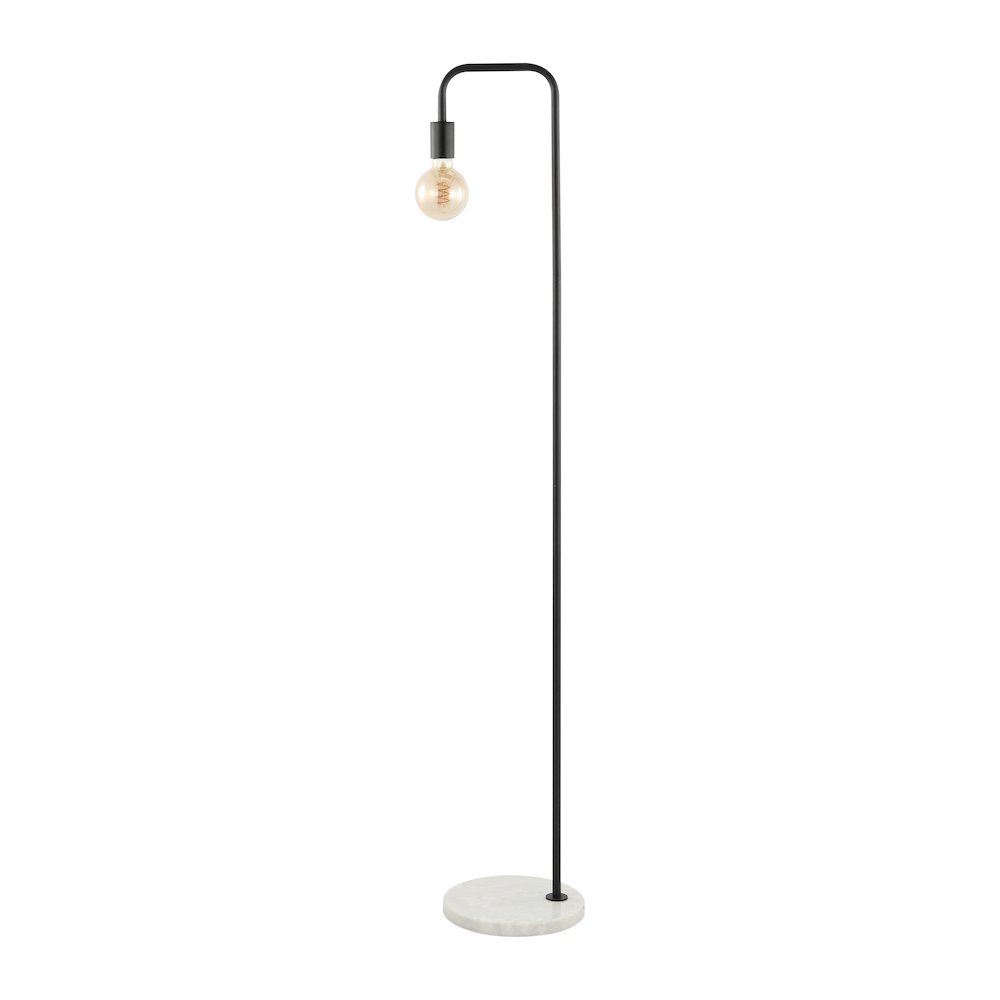 Vega Minimalist Edison Metal/Marble Led Floor Lamp. Picture 2
