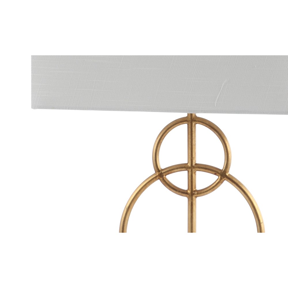 Haines Modern Circle Marble/Metal Led Table Lamp. Picture 3