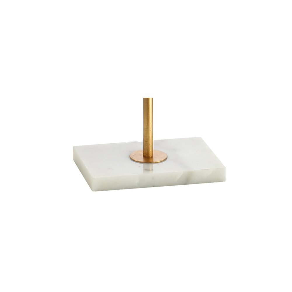 Haines Modern Circle Marble/Metal Led Floor Lamp. Picture 4