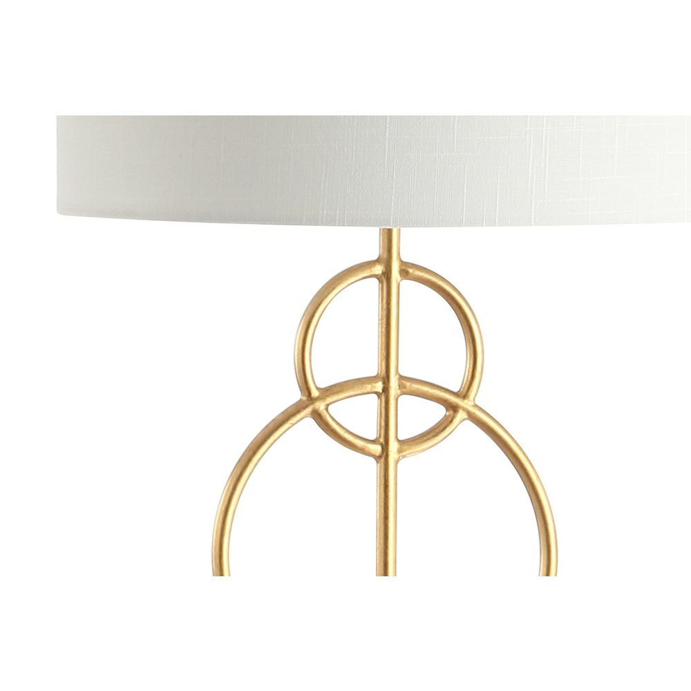 Haines Modern Circle Marble/Metal Led Floor Lamp. Picture 3