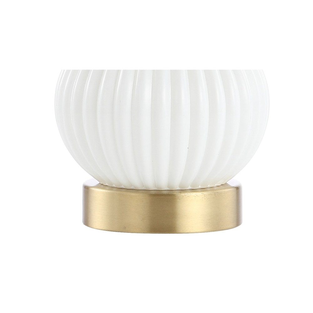 Daphne Ribbed Metal/Glass Led Table Lamp. Picture 4