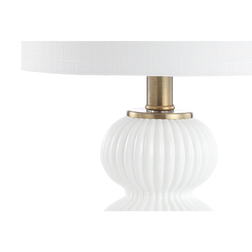 Daphne Ribbed Metal/Glass Led Table Lamp. Picture 3