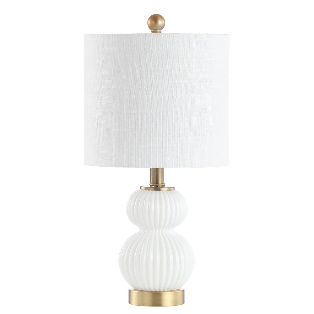 Daphne Ribbed Metal/Glass Led Table Lamp. Picture 2