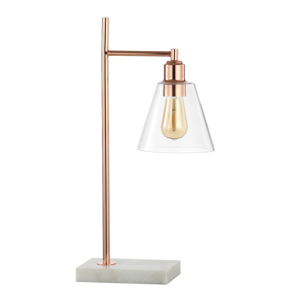 Lorena Modern Glam Metal/Marble Led Table Lamp. Picture 2