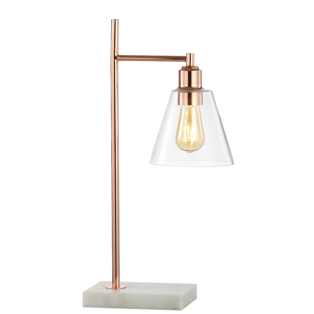 Lorena Modern Glam Metal/Marble Led Table Lamp. Picture 1