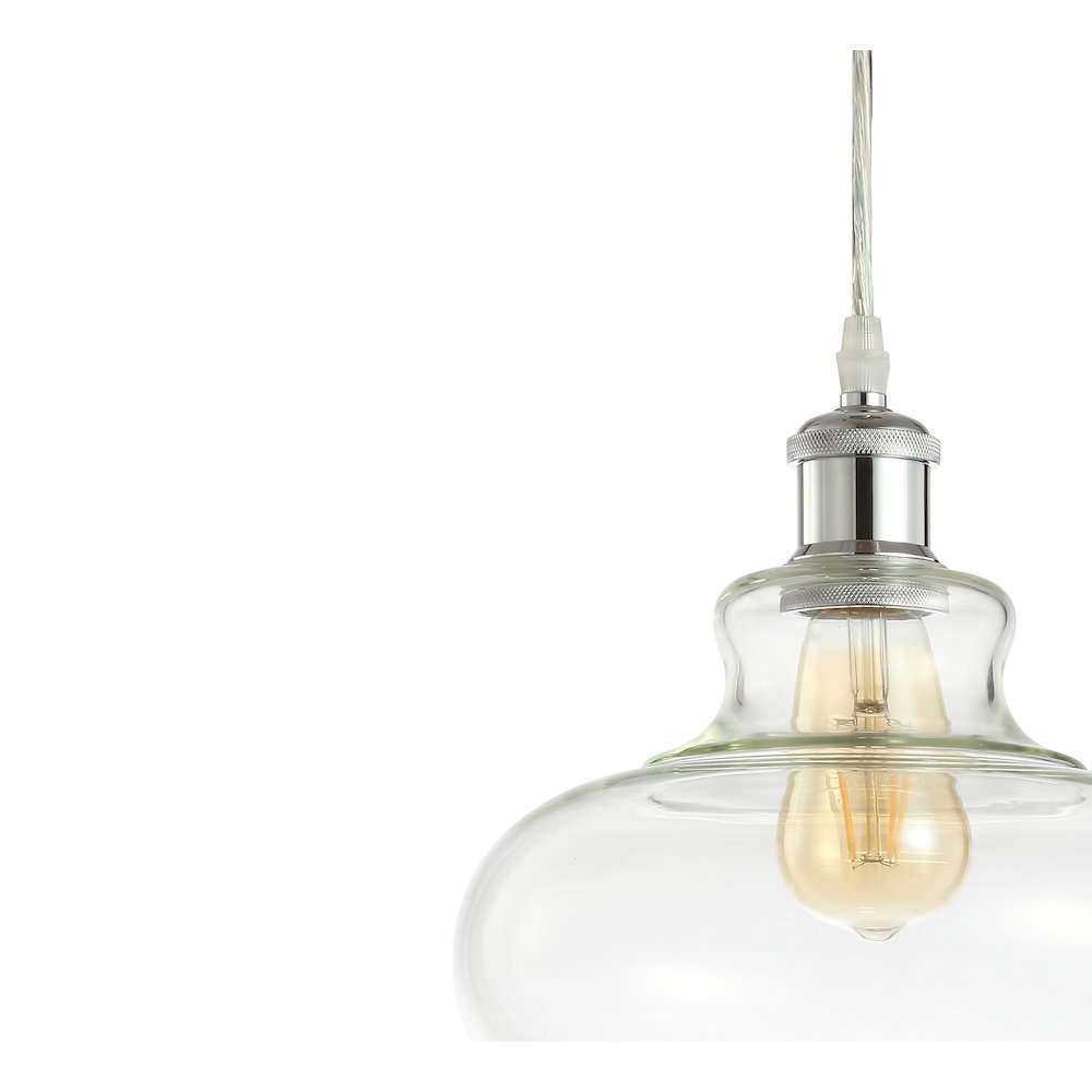 Hampton Adjustable Iron/Glass Pharmacy Led Pendant. Picture 3