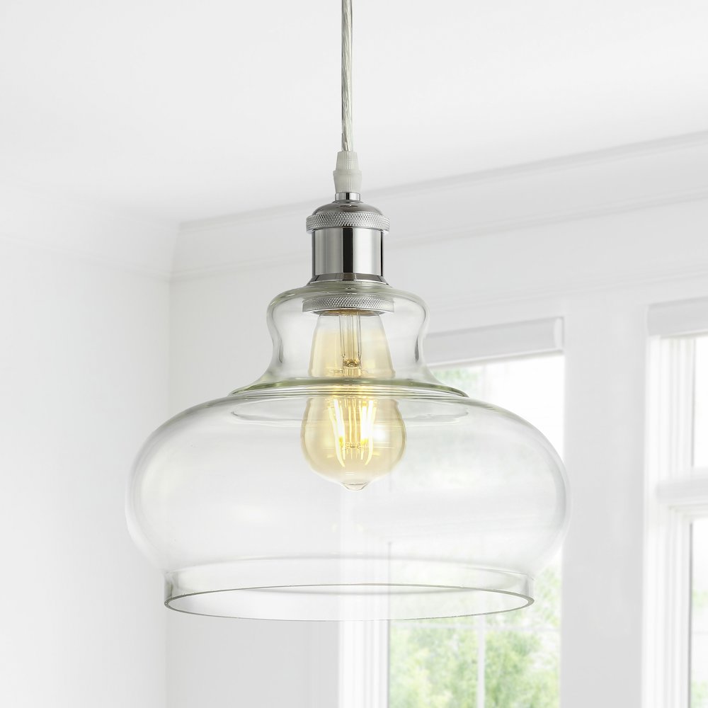 Hampton Adjustable Iron/Glass Pharmacy Led Pendant. Picture 11