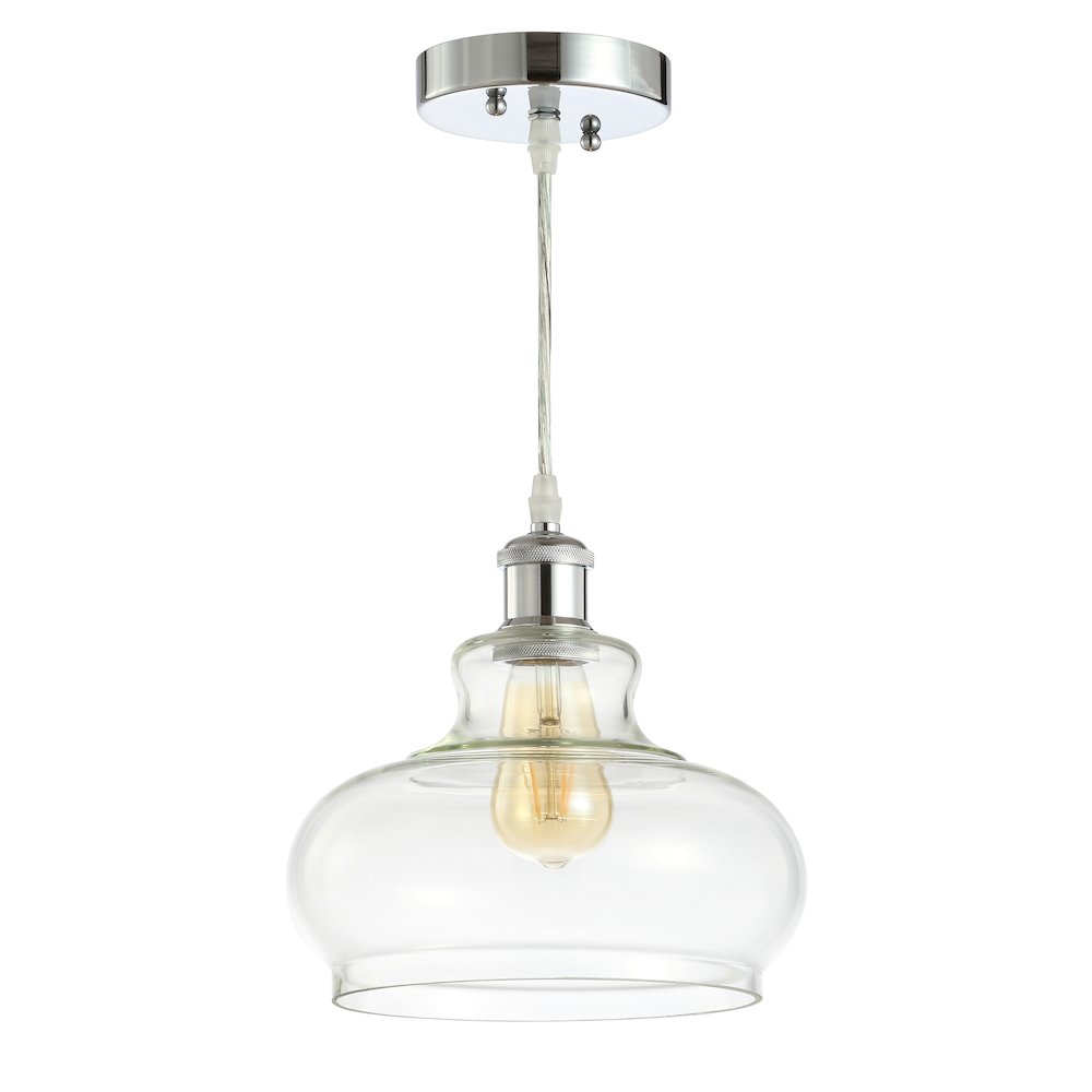 Hampton Adjustable Iron/Glass Pharmacy Led Pendant. Picture 2