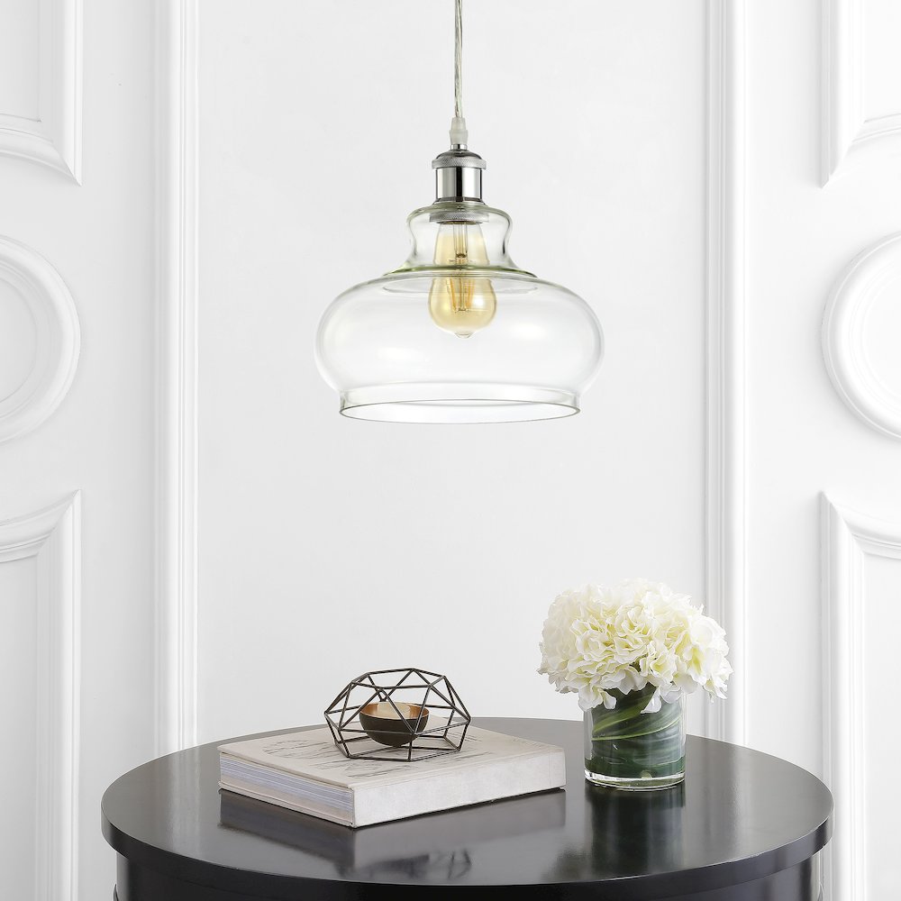 Hampton Adjustable Iron/Glass Pharmacy Led Pendant. Picture 8