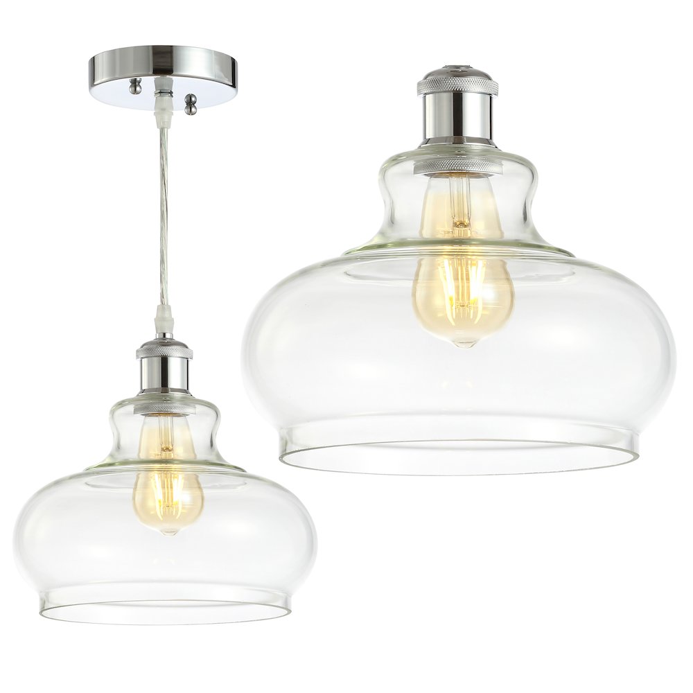 Hampton Adjustable Iron/Glass Pharmacy Led Pendant. Picture 9