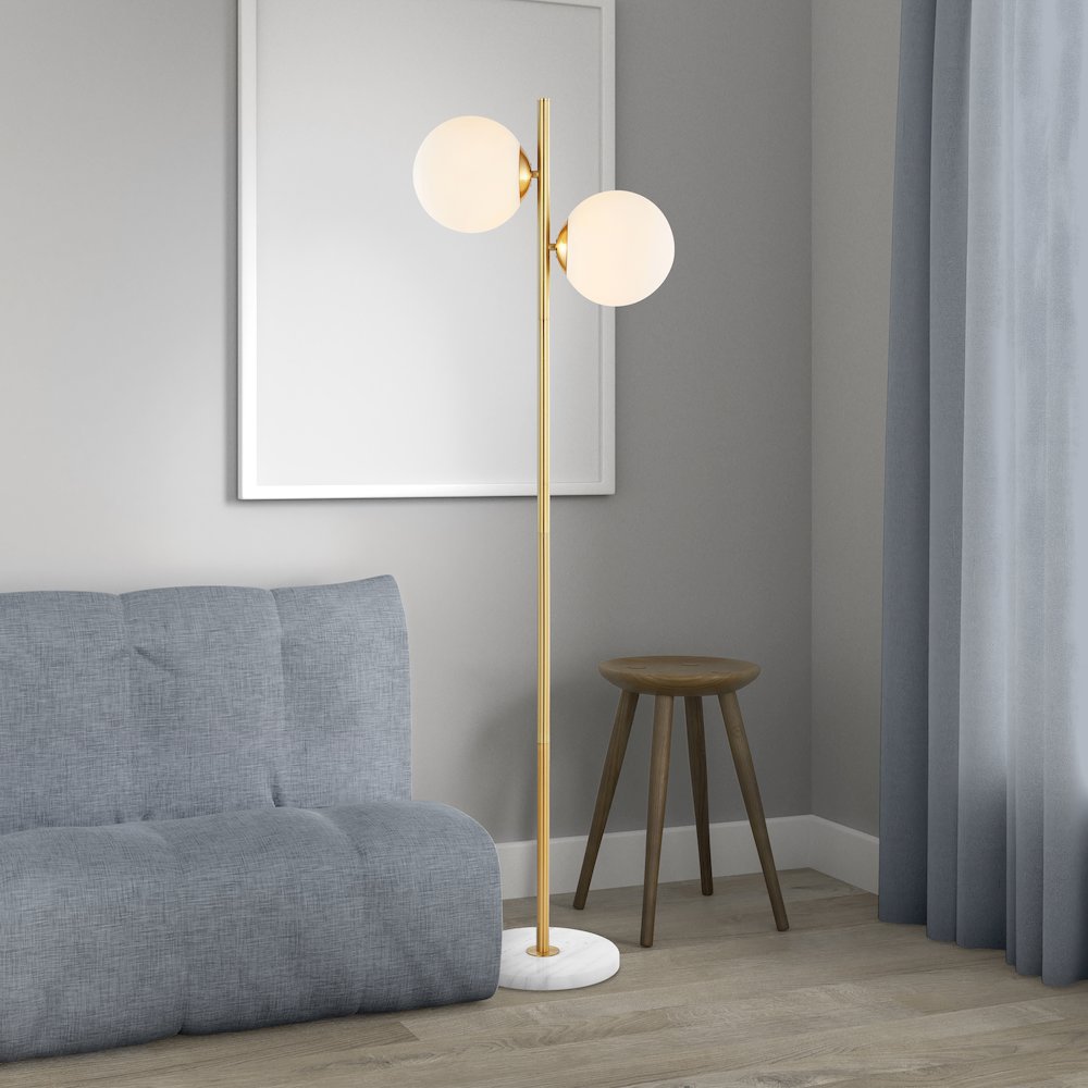 Oscar Modern Parisian Candlestick Iron Led Floor Lamp. Picture 9
