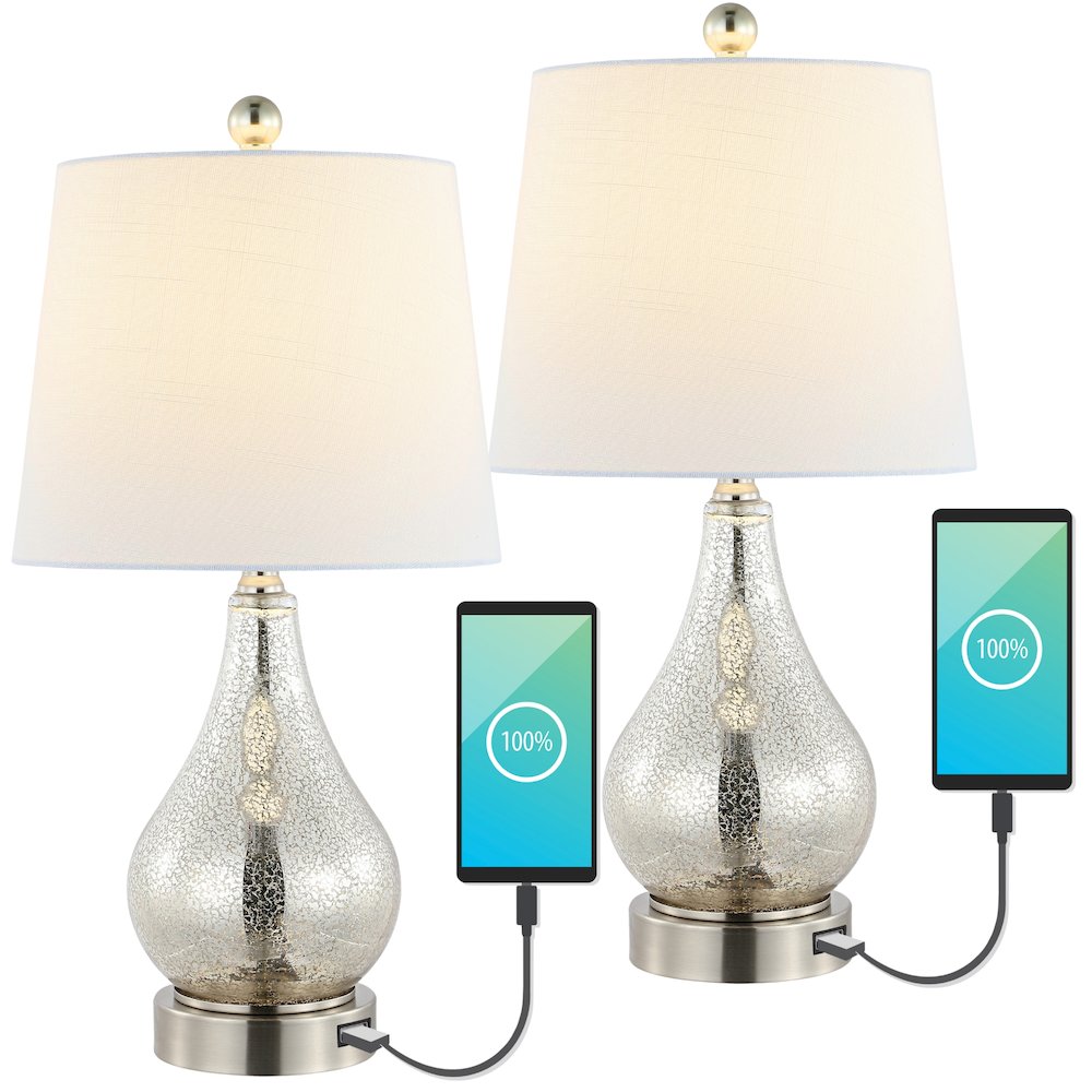 Dino Farmhouse Industrial Iron/Glass Led Table Lamp. Picture 1