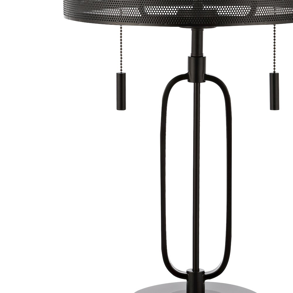 Hank Industrial Farmhouse Iron Led Table Lamp With Usb Charging Port. Picture 2