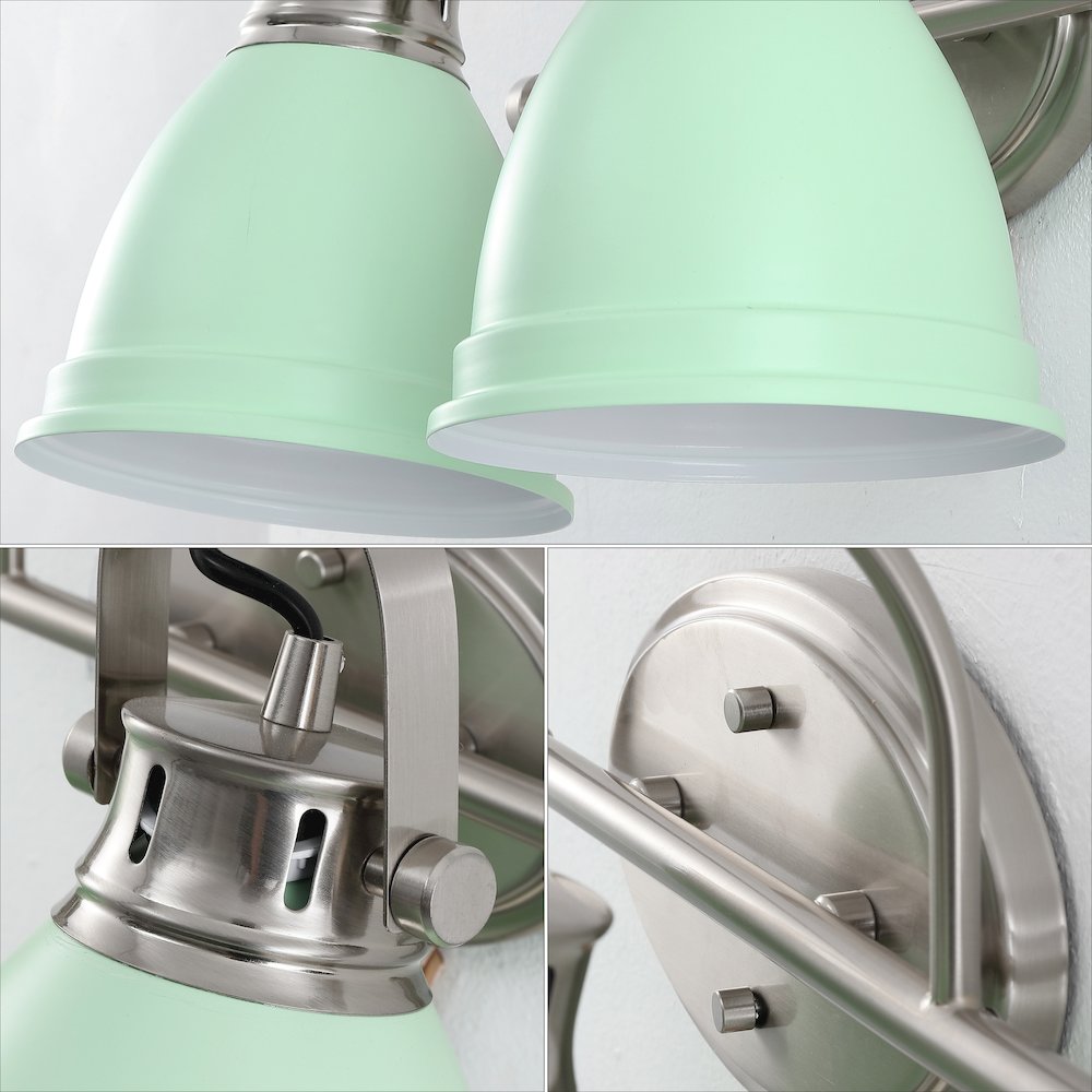 Phineas 2-Light Adjustable Farmhouse Bohemian Iron LED Vanity Light. Picture 4