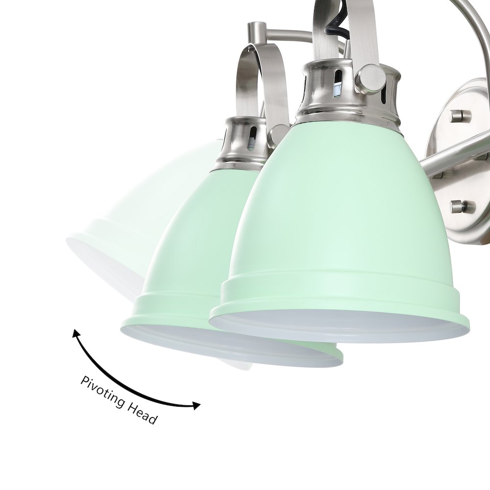Phineas 2-Light Adjustable Farmhouse Bohemian Iron LED Vanity Light. Picture 5