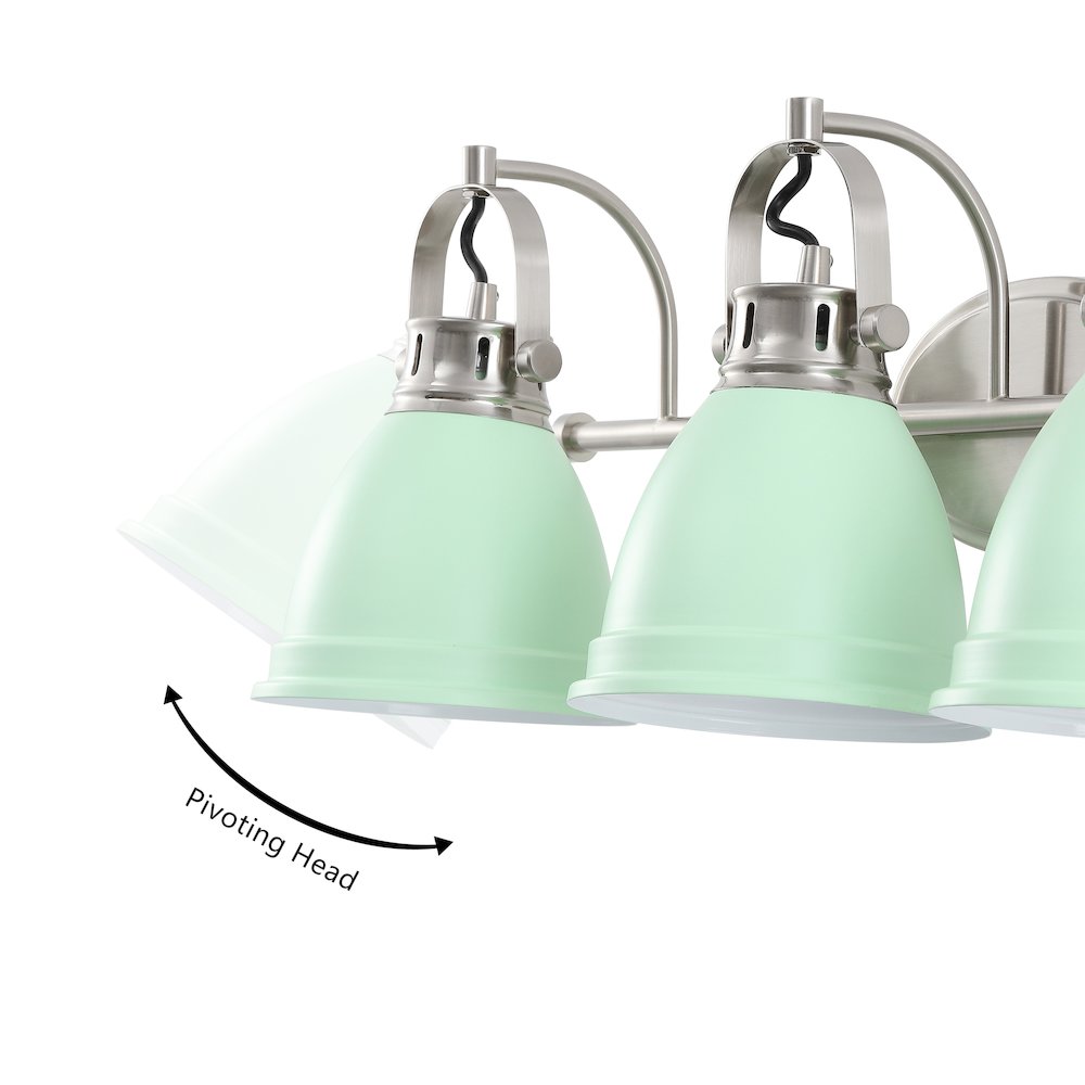 Phineas 3-Light Adjustable Farmhouse Bohemian Iron LED Vanity Light. Picture 5