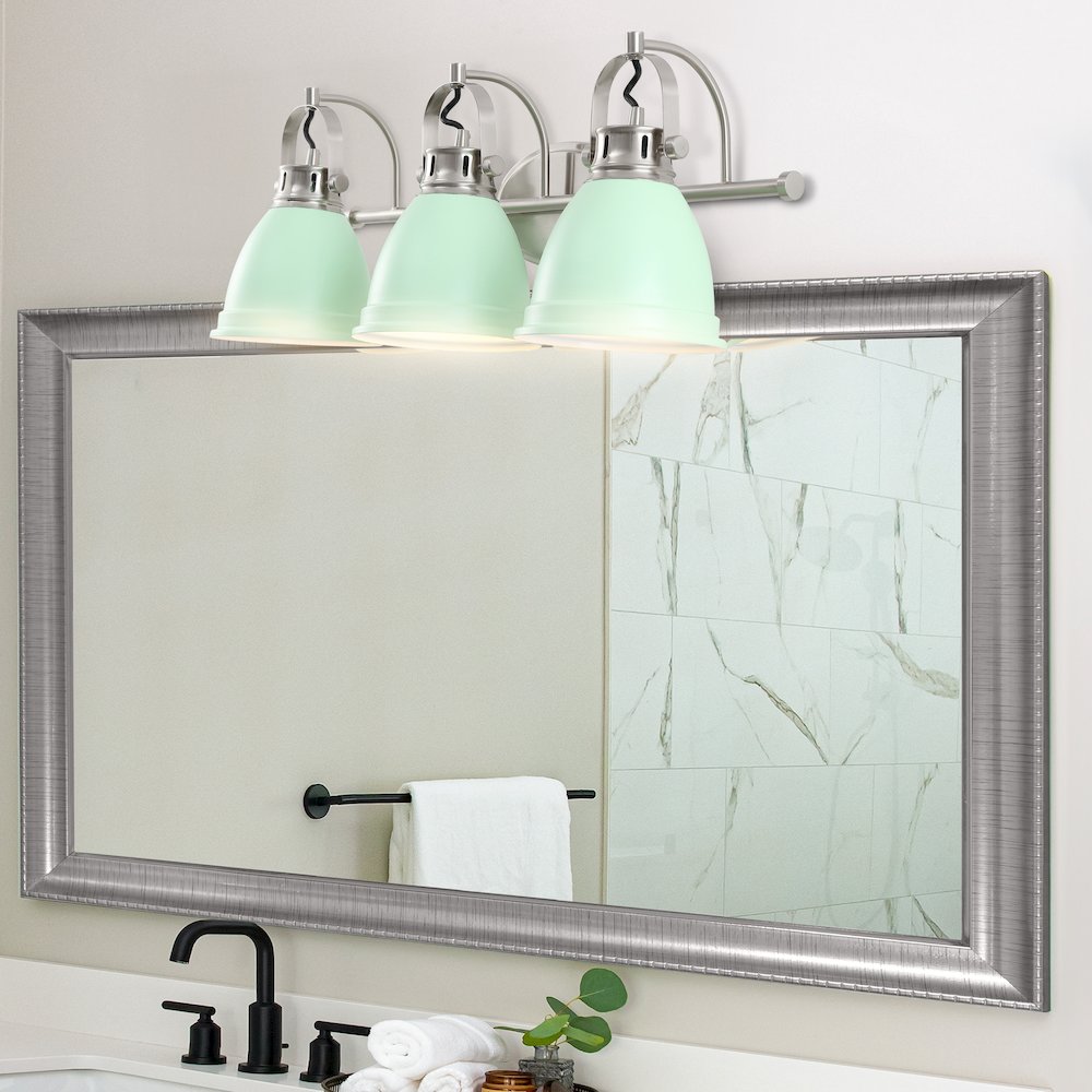 Phineas 3-Light Adjustable Farmhouse Bohemian Iron LED Vanity Light. Picture 1