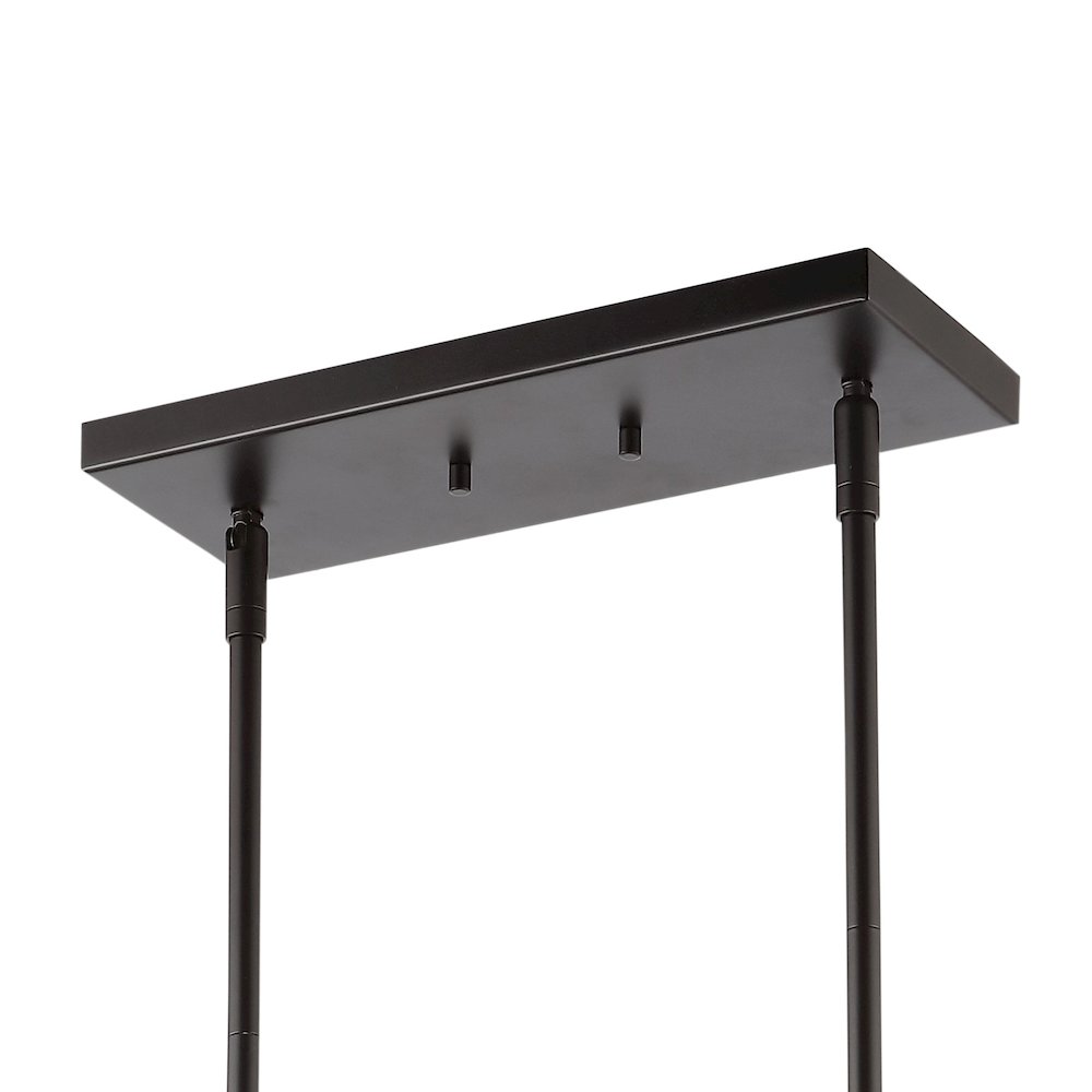 Asher Industrial Farmhouse Iron Linear Led Pendant. Picture 3