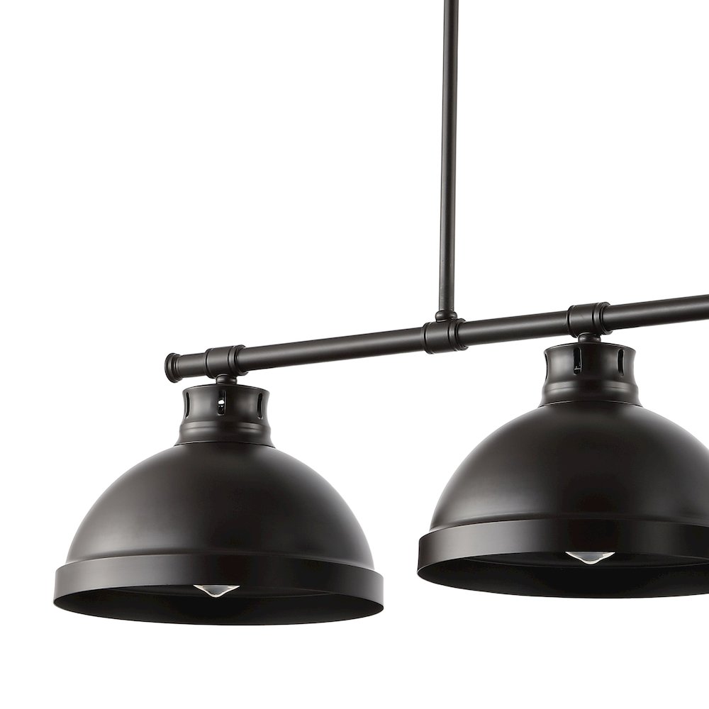 Asher Industrial Farmhouse Iron Linear Led Pendant. Picture 2