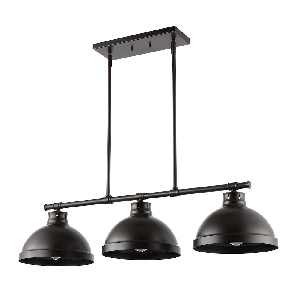 Asher Industrial Farmhouse Iron Linear Led Pendant. Picture 1