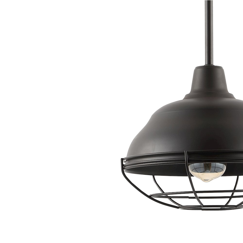 Levi Industrial Farmhouse Iron Led Pendant. Picture 2