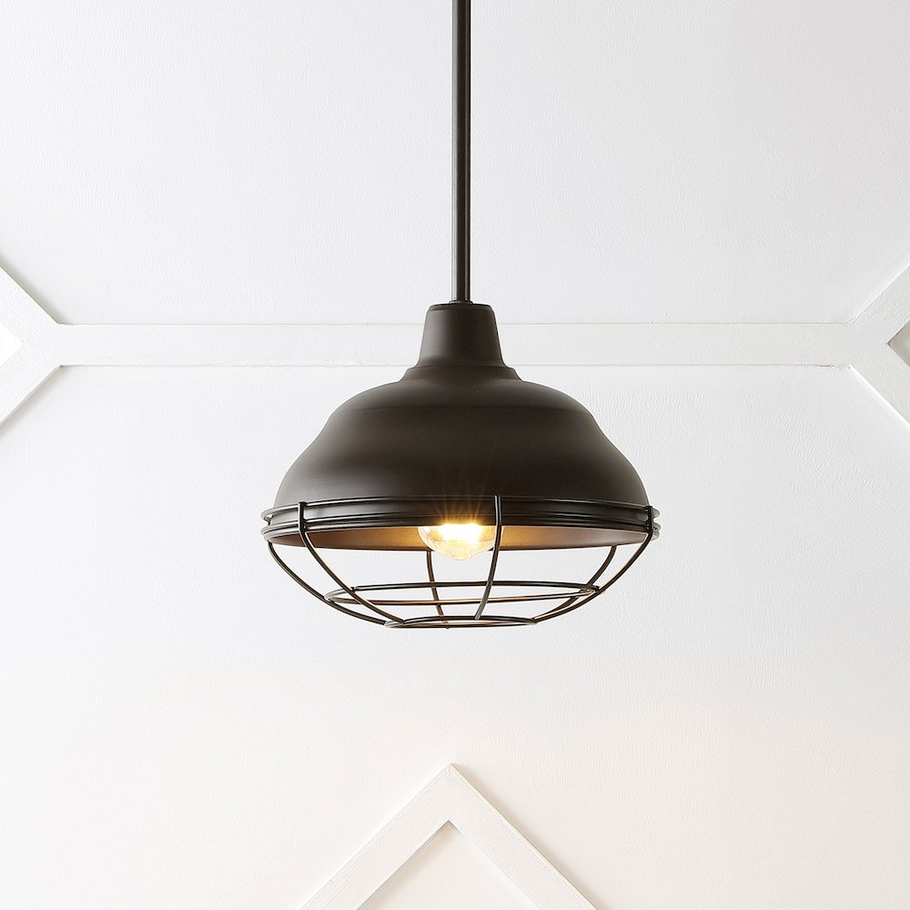 Levi Industrial Farmhouse Iron Led Pendant. Picture 8